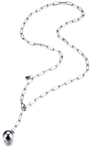 Halskette mit Schmuck-Kugel - Silber