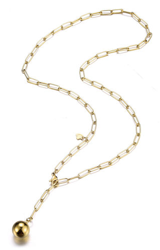 Halskette mit Schmuck-Kugel - Gold