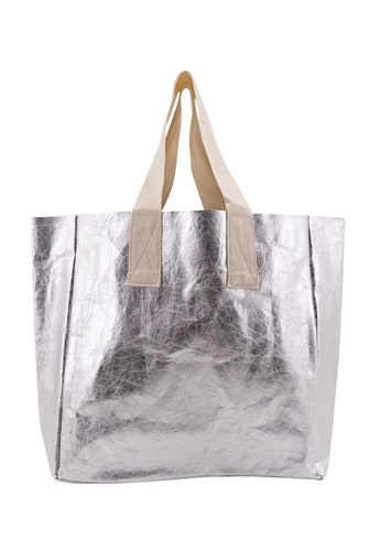 Washable Paper Bag - Silber Metallic